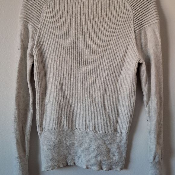 a.n.a Women's Black and Cream Striped Sweater - Picture 2 of 6